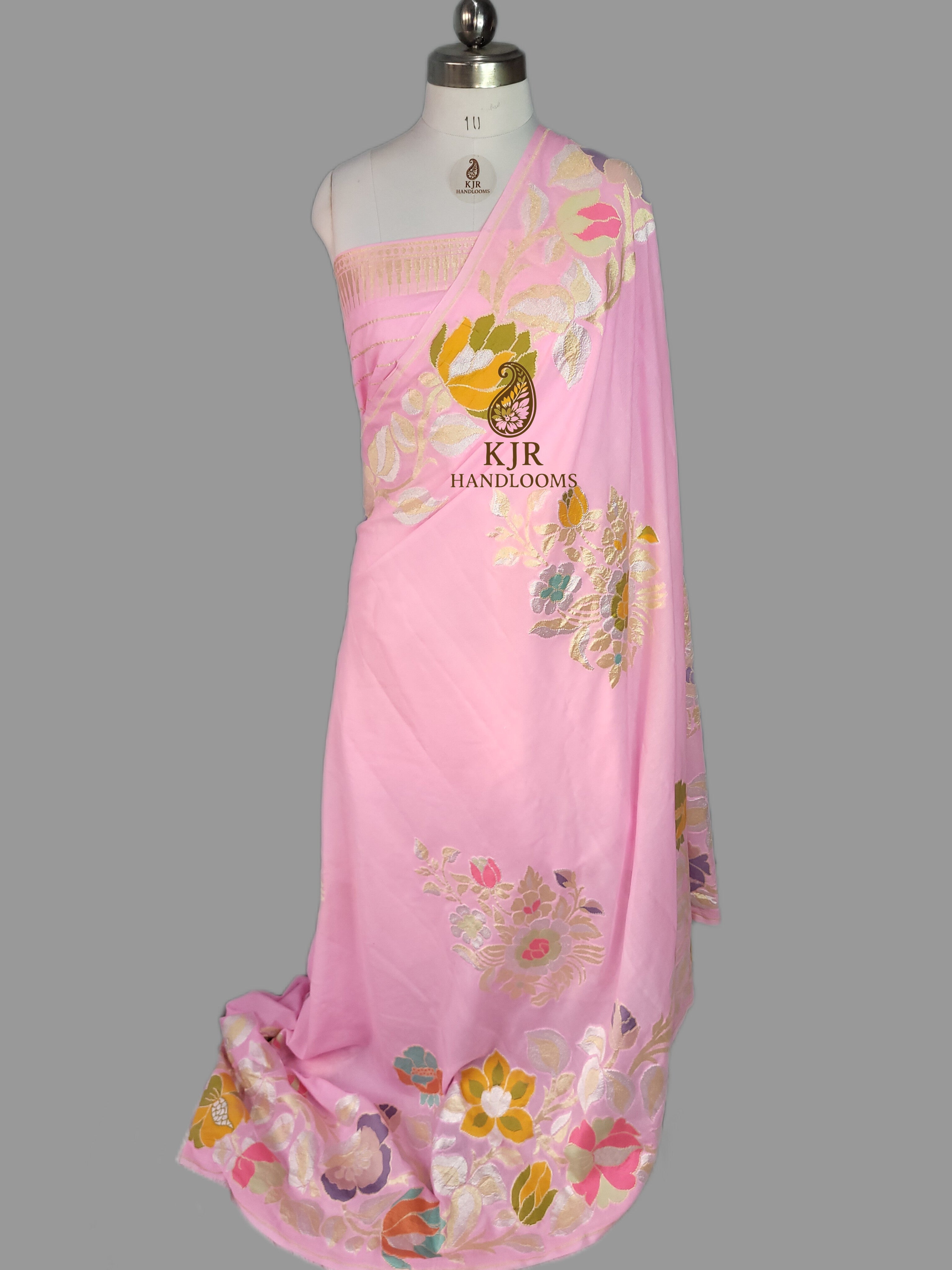 Georgette-Meenakari