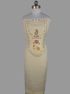 Banarasi Pure Monga Georgette Dress | Golden Zari & Multicolour Meenakari