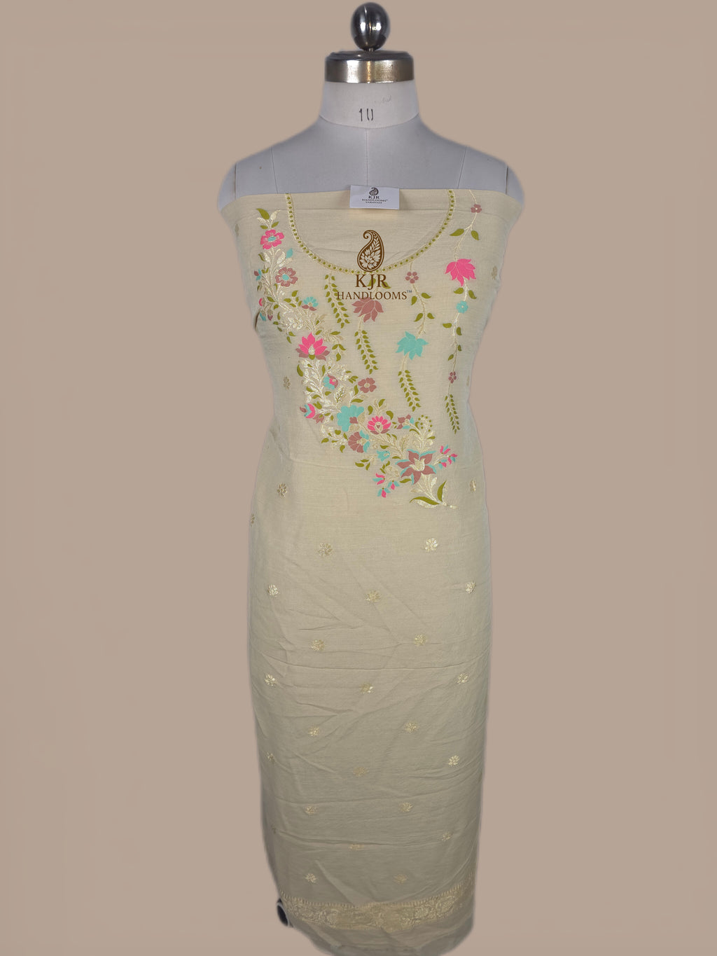 Banarasi Pure Monga Silk Dress | Sona Rupa Zari & Meenakari