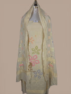 Pure Monga Silk Handloom Dress from Banaras | Multicolour Meenakari
