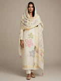 Pure Monga Silk Handloom Dress from Banaras | Multicolour Meenakari