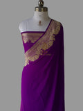 Banarasi Pure Khaddi Georgette Saree | Timeless Handloom Elegance