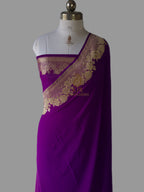 Banarasi Pure Khaddi Georgette Saree | Timeless Handloom Elegance