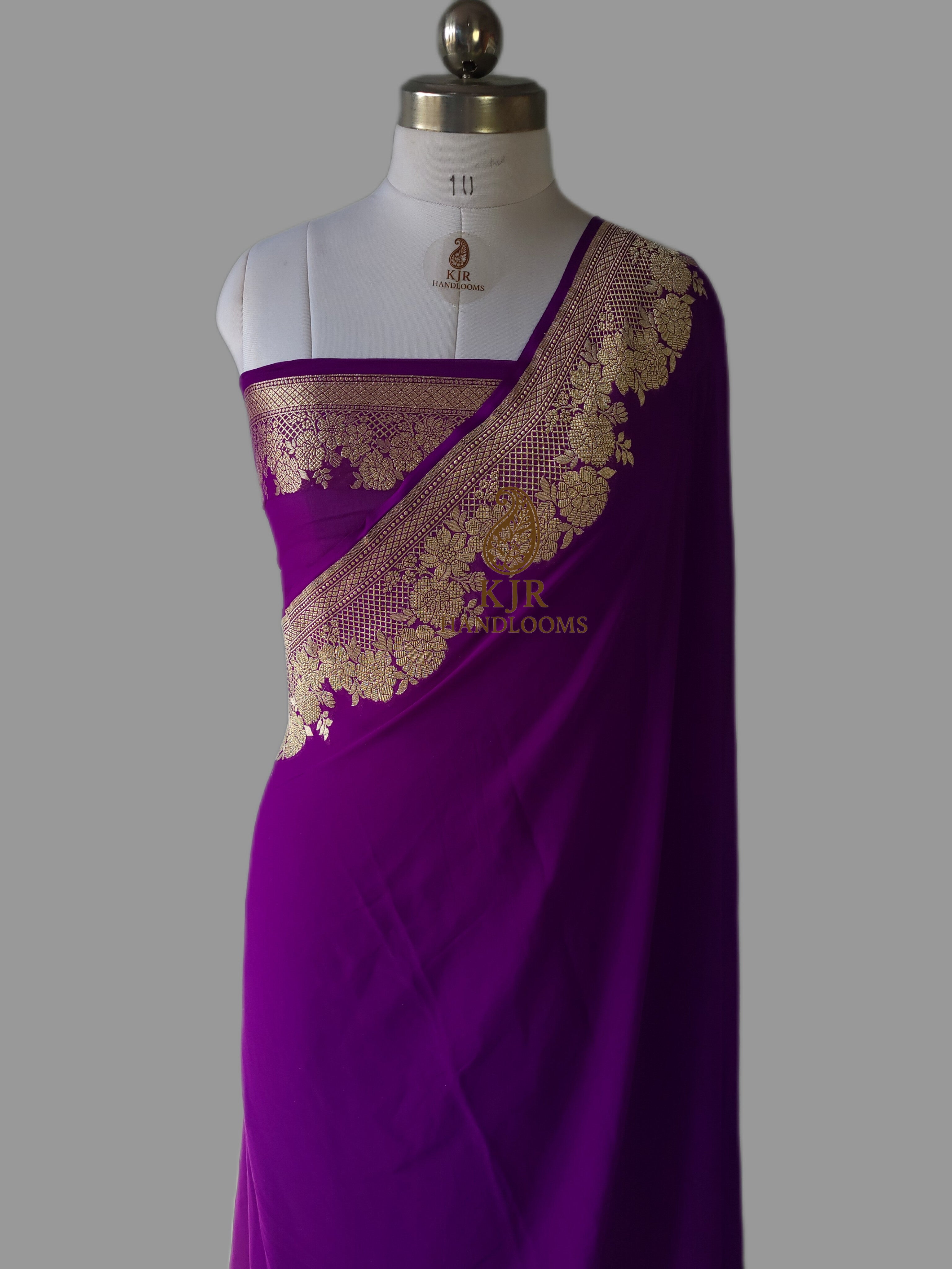 Banarasi Pure Khaddi Georgette Saree | Timeless Handloom Elegance