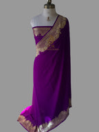 Banarasi Pure Khaddi Georgette Saree | Timeless Handloom Elegance