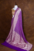 Pure Khaddi Georgette Saree | Banarasi Handloom with Pure Water Zari Booti