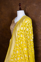 Banarasi Pure Khaddi Georgette Saree | Pure Water Zari Jaal Handloom