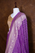 Pure Khaddi Georgette Saree | Banarasi Handloom with Pure Water Zari Booti