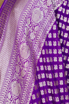 Pure Khaddi Georgette Saree | Banarasi Handloom with Pure Water Zari Booti