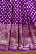 Pure Khaddi Georgette Saree | Banarasi Handloom with Pure Water Zari Booti