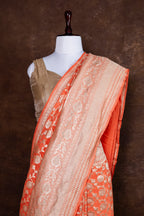 Banarasi Pure Khaddi Georgette Saree | Timeless Water Zari Jaal