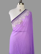 Banarasi Handloom Pure Khaddi Georgette Saree | Pure Silver Zari Fancy Border