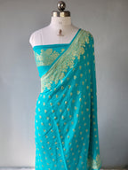Elegant Banarasi Pure Khaddi Georgette Saree | Handloom Collection