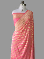 Pure Khaddi Georgette Silk Banarasi Saree | Pure Water Zari