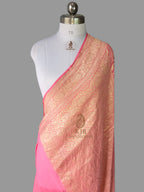 Pure Khaddi Georgette Silk Banarasi Saree | Pure Water Zari