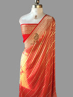 Authentic Banarasi Pure Khaddi Georgette Saree | Pure Water Zari Weaving