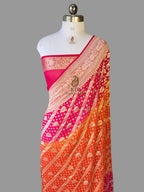 Pure Khaddi Georgette Saree | Banarasi Handloom & Pure Water Zari