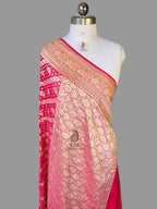Pure Khaddi Georgette Saree | Banarasi Handloom & Pure Water Zari