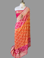 Pure Khaddi Georgette Saree | Banarasi Handloom & Pure Water Zari