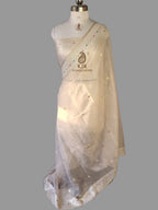 Kadwa Banarasi Pure Tissue Georgette Silk Saree | Pure Sona Rupa Zari Handloom