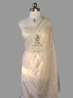 Kadwa Banarasi Pure Tissue Georgette Silk Saree | Pure Sona Rupa Zari Handloom