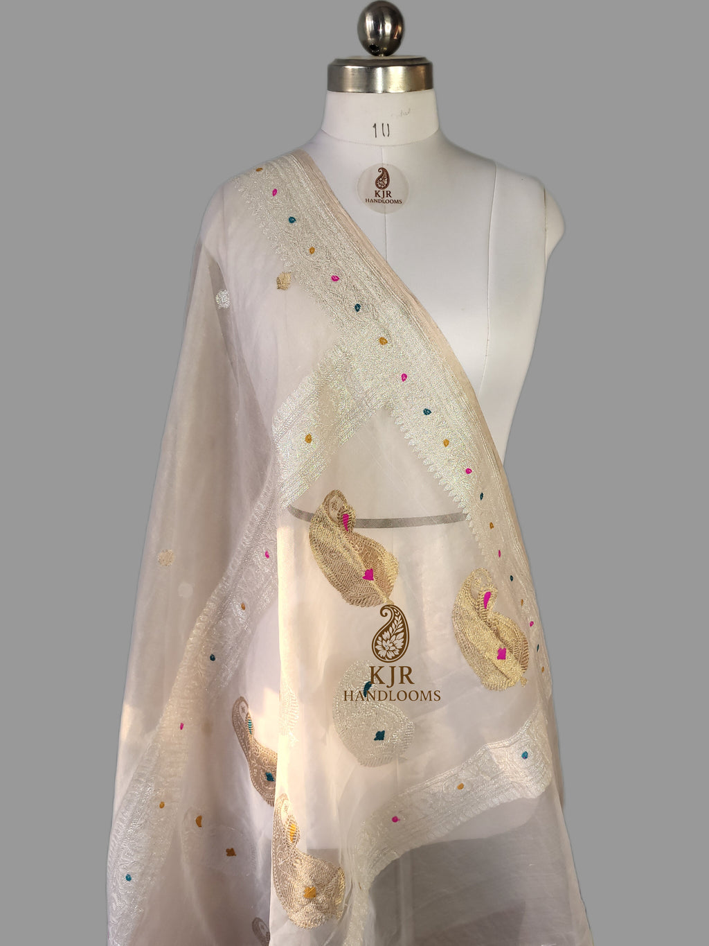 Kadwa Banarasi Pure Tissue Georgette Silk Saree | Pure Sona Rupa Zari Handloom