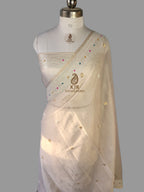 Kadwa Banarasi Pure Tissue Georgette Silk Saree | Pure Sona Rupa Zari Handloom