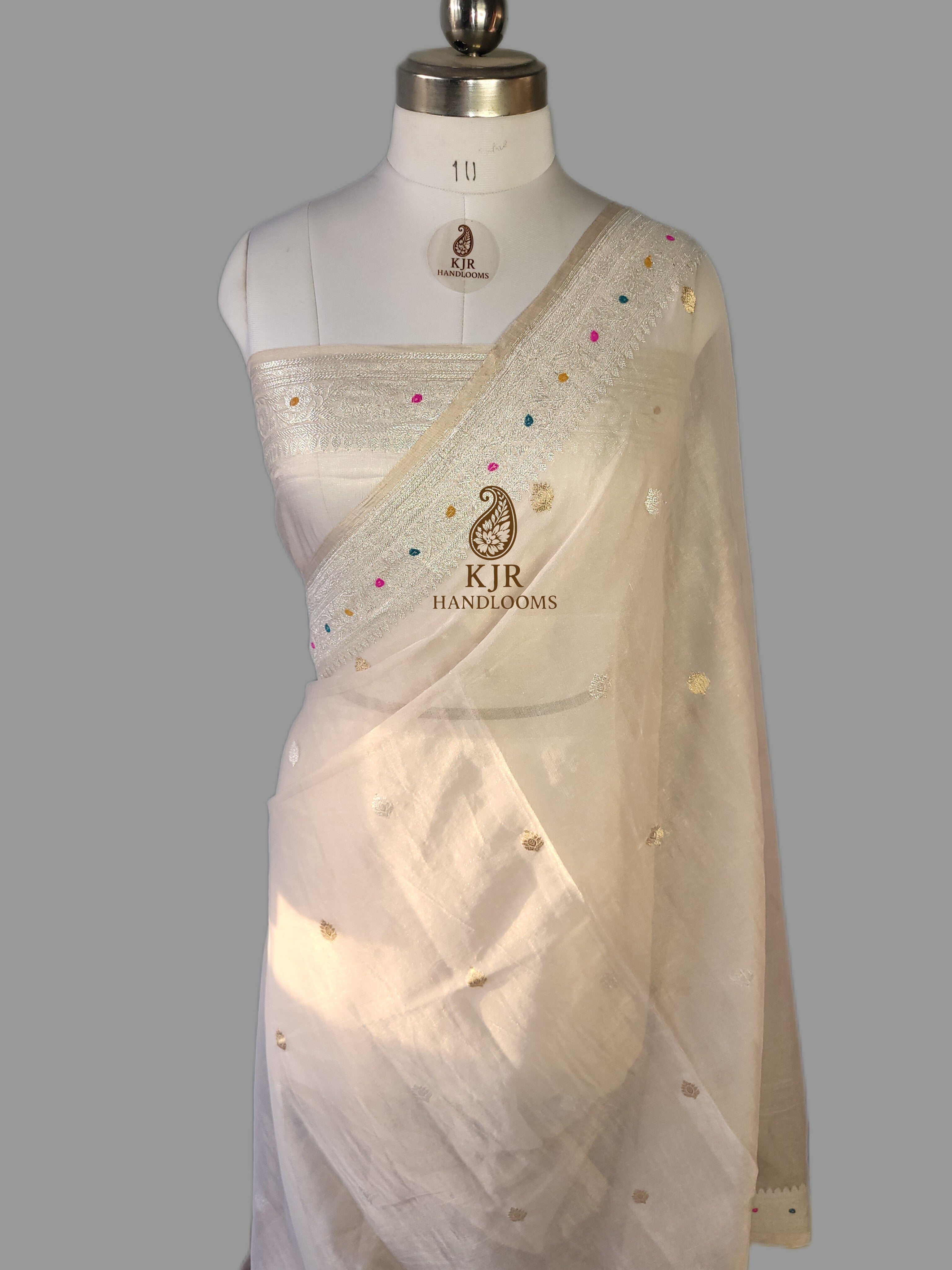 Kadwa Banarasi Pure Tissue Georgette Silk Saree | Pure Sona Rupa Zari Handloom