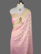 Authentic Banarasi Pure Khaddi Georgette Saree | Pure Water Zari Weaving