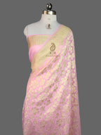 Authentic Banarasi Pure Khaddi Georgette Saree | Pure Water Zari Weaving