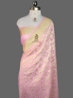 Authentic Banarasi Pure Khaddi Georgette Saree | Pure Water Zari Weaving