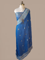 Pure Tissue Georgette Silk Kadwa Banarasi Saree | Handwoven Luxury