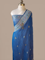 Pure Tissue Georgette Silk Kadwa Banarasi Saree | Handwoven Luxury