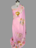 Banarasi Handloom Pure Khaddi Georgette Saree | Pure Sona Rupa Zari & Multi Colour Meenakari