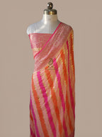 Pure Khaddi Georgette Rangkat Saree - Authentic Banarasi Handloom Masterpiece