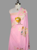 Banarasi Handloom Pure Khaddi Georgette Saree | Pure Sona Rupa Zari & Multi Colour Meenakari
