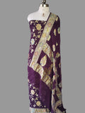 Banarasi Handloom Pure Khaddi Georgette Dress | Pure Water Zari