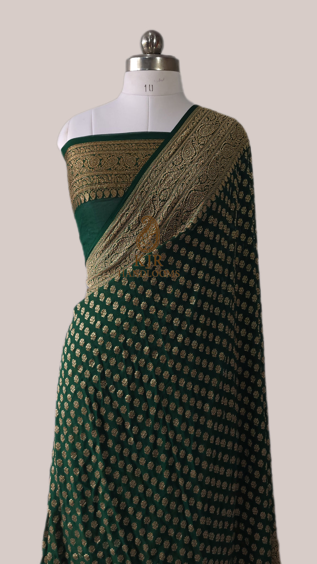 Banarasi Handloom Pure Khaddi Georgette Saree | Pure Antique Zari Booti