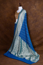 Pure Khaddi Georgette Silk Saree | Banarasi Handloom Water Zari Booti