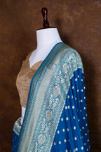 Pure Khaddi Georgette Silk Saree | Banarasi Handloom Water Zari Booti