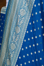 Pure Khaddi Georgette Silk Saree | Banarasi Handloom Water Zari Booti