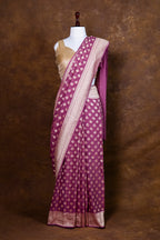 Pure Khaddi Georgette Banarasi Saree | Pure Water Zari Booti Weaving