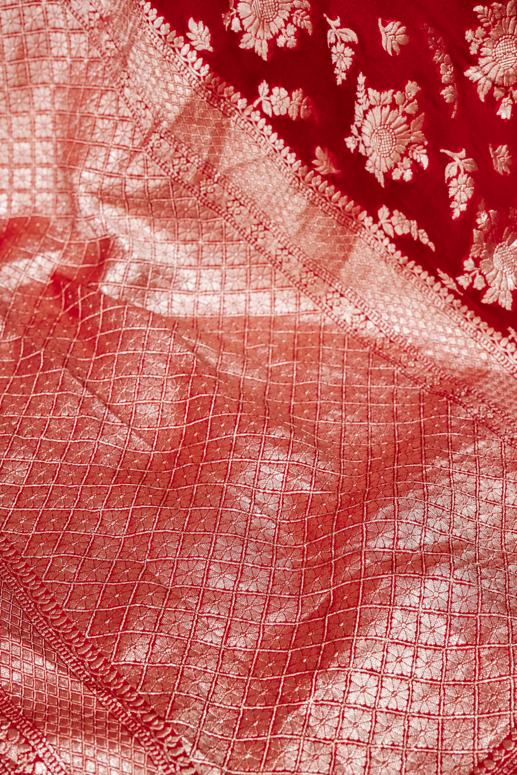 Banarasi Handloom Pure Khaddi Georgette Saree | Pure Water Zari Elegance