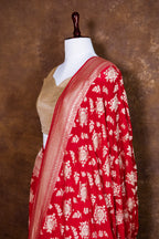 Banarasi Handloom Pure Khaddi Georgette Saree | Pure Water Zari Elegance