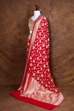 Banarasi Handloom Pure Khaddi Georgette Saree | Pure Water Zari Elegance