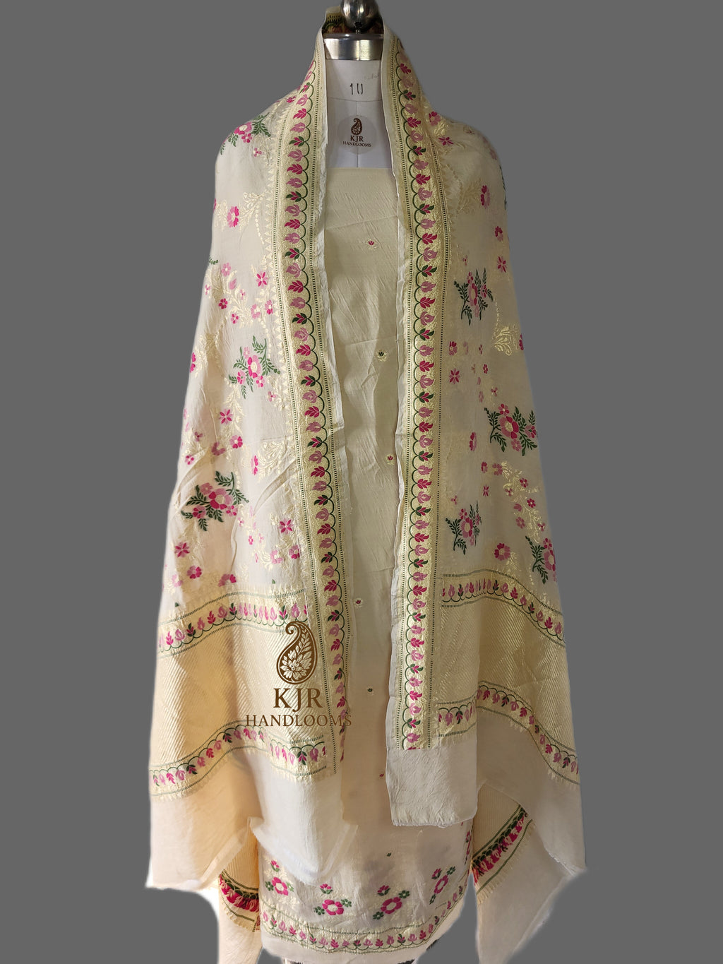 Authentic Banarasi Handloom Munga Silk Dress | Pure Sona Zari Weaving