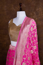 Pure Khaddi Georgette Banarasi Saree | Pure Water Zari Jaal Weaving