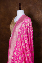 Pure Khaddi Georgette Banarasi Saree | Pure Water Zari Jaal Weaving