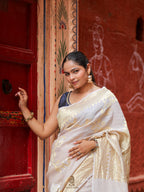 Pure Tussar Georgette Silk Banarasi Saree | Timeless Handloom Craftsmanship