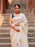 Pure Tussar Georgette Silk Banarasi Saree | Timeless Handloom Craftsmanship